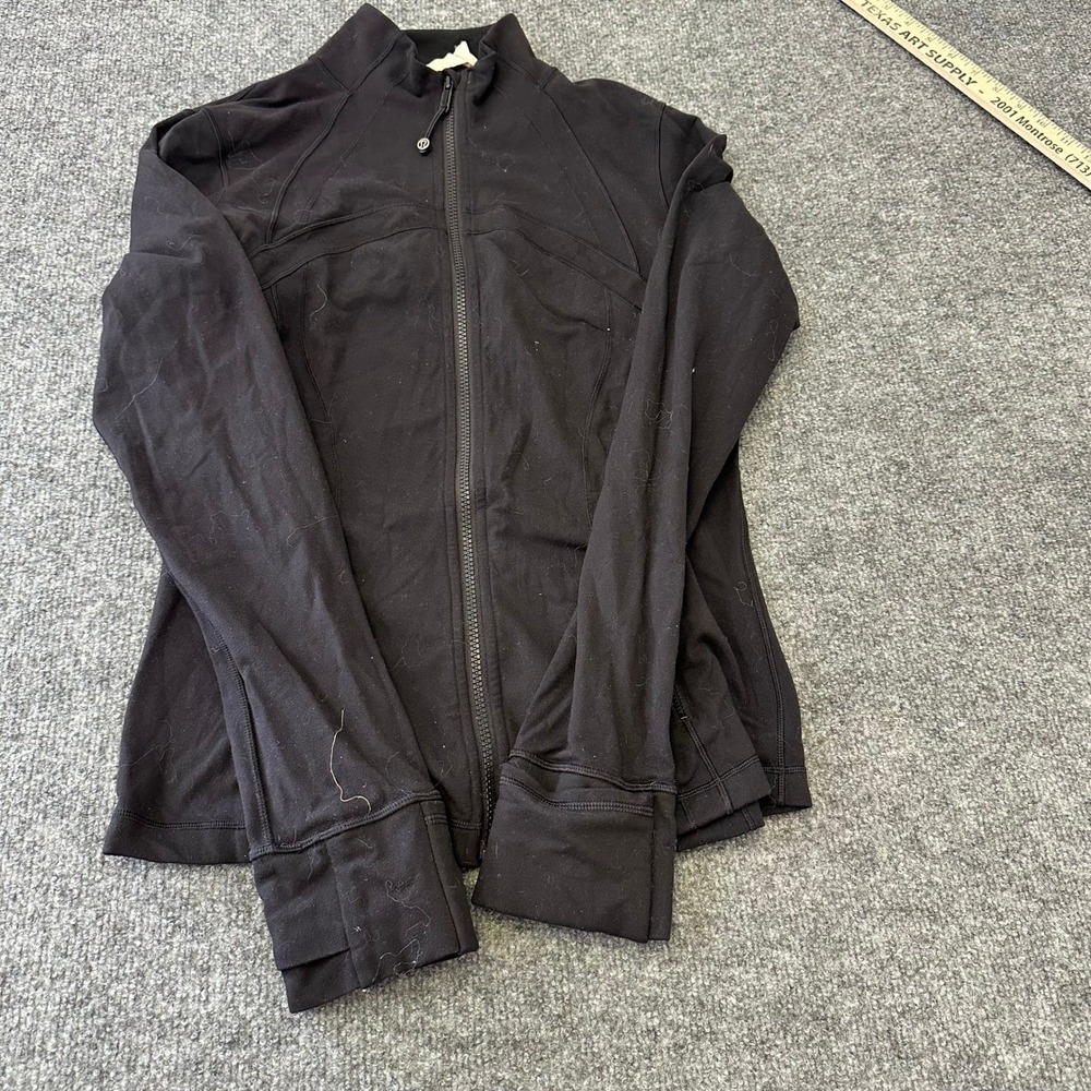 Lululemon Jacket Womens Size 10 Black Define Full Zip Slim Fit Athletic Yoga
